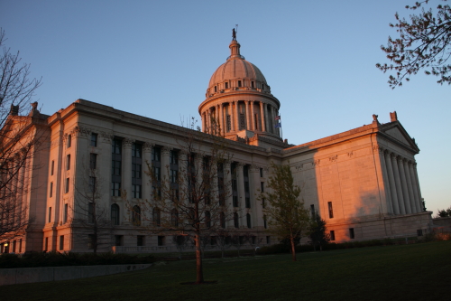 Oklahoma State Capitol at Sunset
